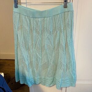 Missoni Light Blue A-Line Knit Skirt